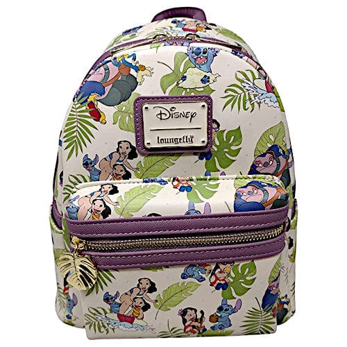 Loungefly Disney Lilo And Stitch Character AOP Mini Backpack