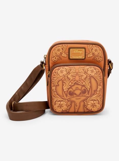 Loungefly Disney Lilo & Stitch Tonal Stitch Carving Crossbody Bag