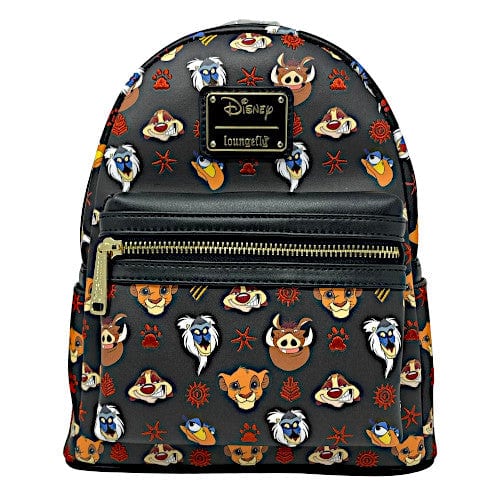 Loungefly Disney Lion King Faces Embroidered AOP Mini Backpack