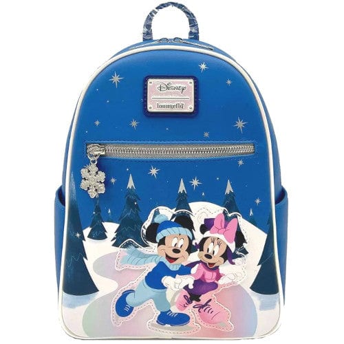 Loungefly Disney Mickey And Minnie Mouse Ice Skating Mini Backpack