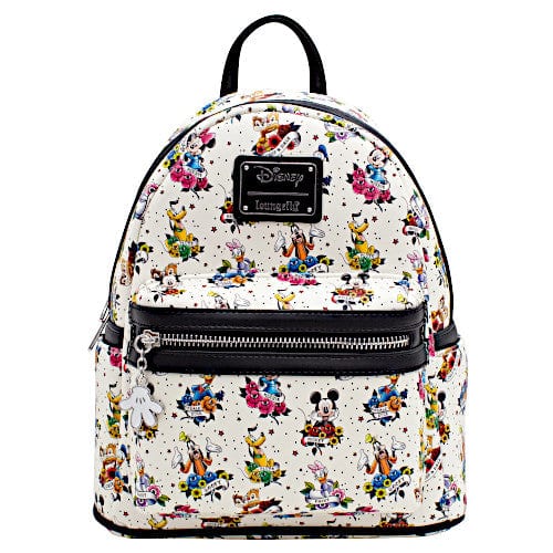 Loungefly Disney Mickey & Friends Tattoo AOP Mini Backpack