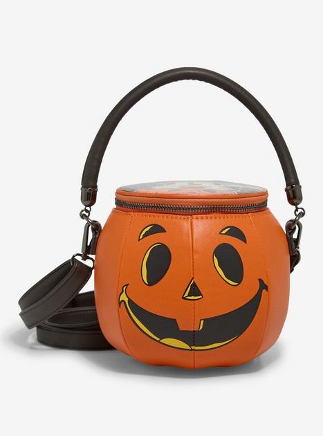 Loungefly Disney Mickey & Minnie Lenticular Figural Pumpkin Crossbody Bag