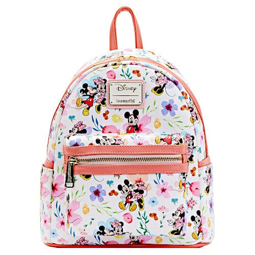 Loungefly Disney Mickey & Minnie Mouse Floral Mini Backpack