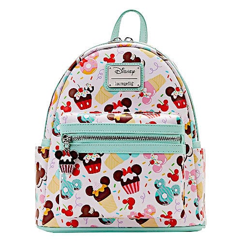 Loungefly Disney Mickey & Minnie Mouse Sweet Treats AOP Mini Backpack