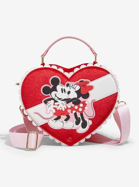 Loungefly Disney Mickey & Minnie Valentine's Day Chocolate Heart Box Chocolate Scented Figural Crossbody