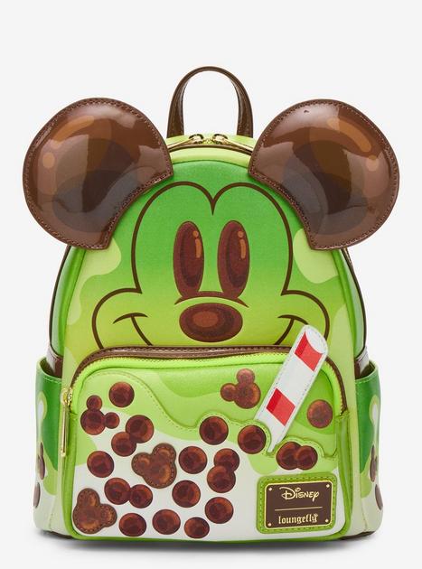 Loungefly Disney Mickey Mouse Green Tea Boba Figural Mini Backpack