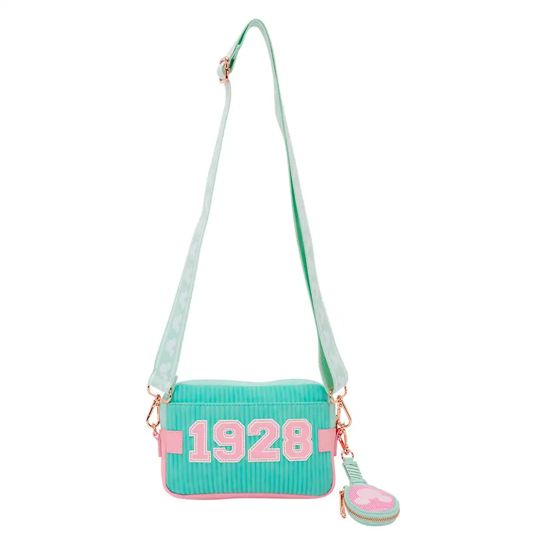 Loungefly Disney Mickey Mouse Tennis Sling Crossbody Bag with Coin Bag