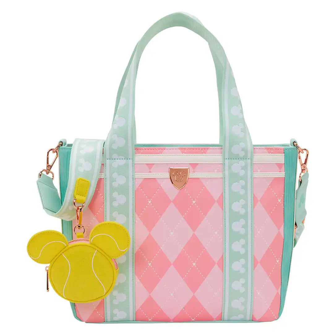 Loungefly Disney Mickey Mouse Tennis Tote Crossbody Bag with Coin Bag