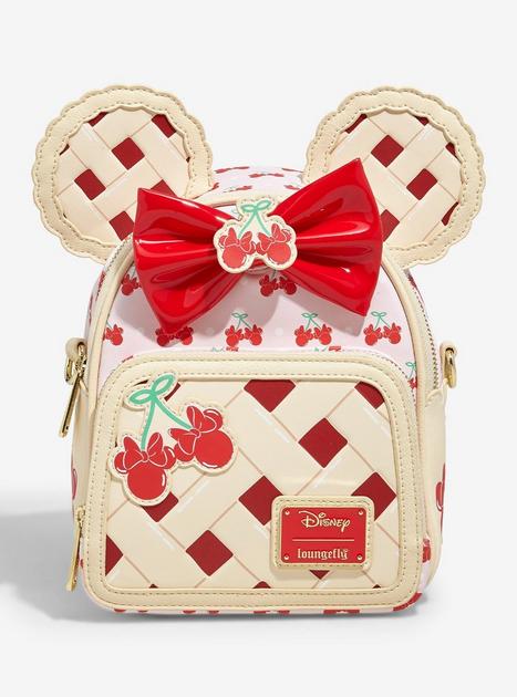 Loungefly Disney Minnie Mouse Cherry Pie Convertible Mini Backpack