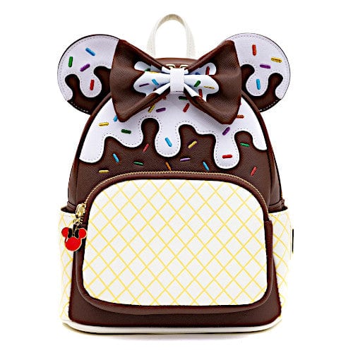 Loungefly Disney Minnie Mouse Chocolate Ice Cream Cone Mini Backpack