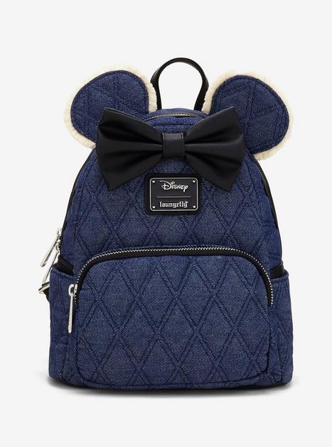 Loungefly Disney Minnie Mouse Denim Quilted Mini Backpack