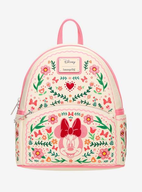 Loungefly Disney Minnie Mouse Floral Embroidered Mini Backpack