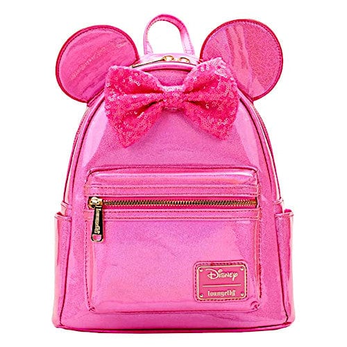 Loungefly Disney Minnie Mouse Glitter Sparkle Pink Mini Backpack
