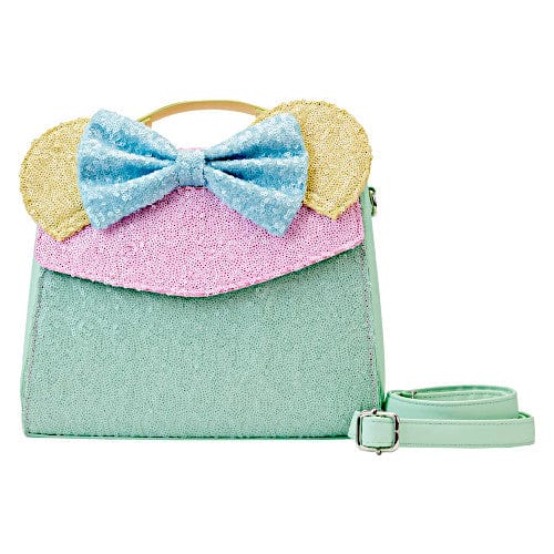 Loungefly Disney Minnie Mouse Pastel Sequin Crossbody Bag (LE 1400)