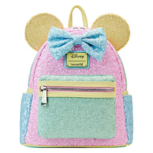 Loungefly Disney Minnie Mouse Pastel Sequin Mini Backpack (LE 2800)