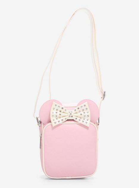 Loungefly Disney Minnie Mouse Rhinestone Bow Crossbody Bag