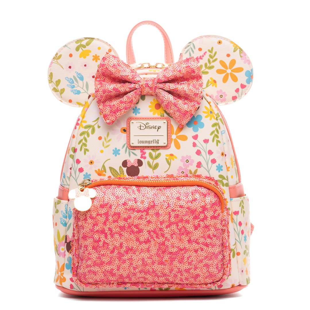 Loungefly Disney Minnie Mouse Springtime Sequins Mini Backpack - 707 S
