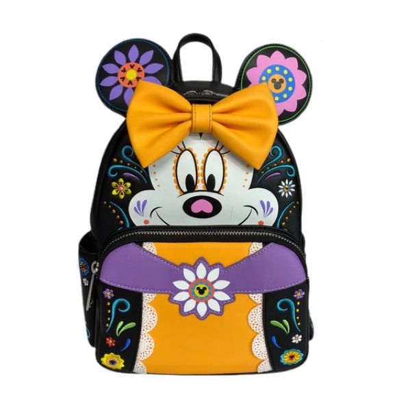 Loungefly Disney Minnie Mouse Sugar Skull Cosplay Mini Backpack