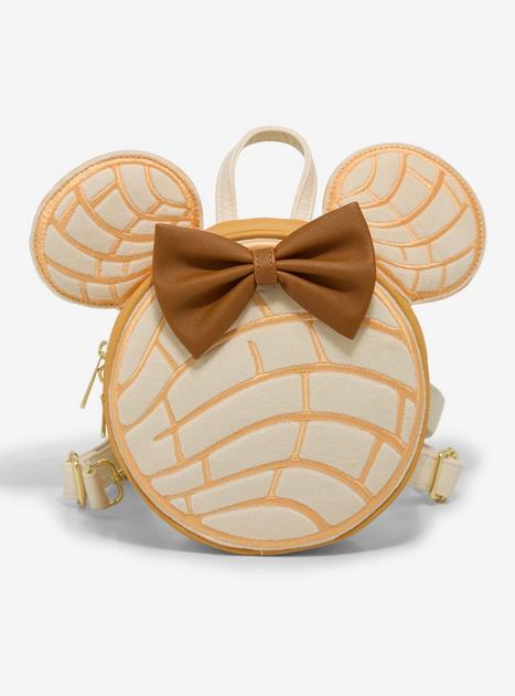 Loungefly Disney Minnie Mouse White Concha Convertible Mini Backpack