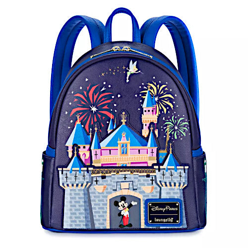 Loungefly Disney Parks Disneyland Sleeping Beauty Castle & Mickey Mouse Mini Backpack