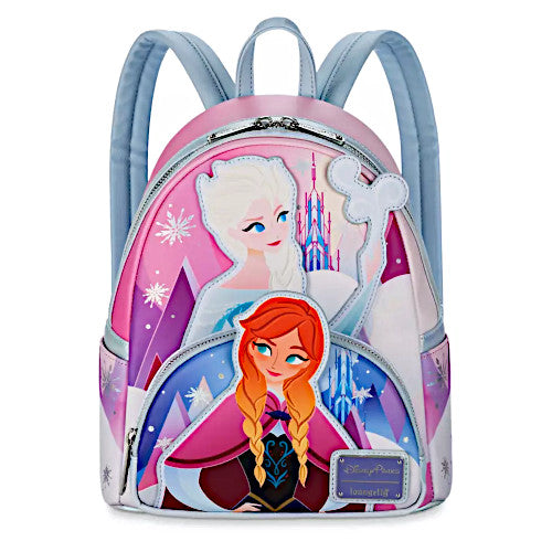 Loungefly Disney Parks Frozen Elsa & Anna Mini Backpack