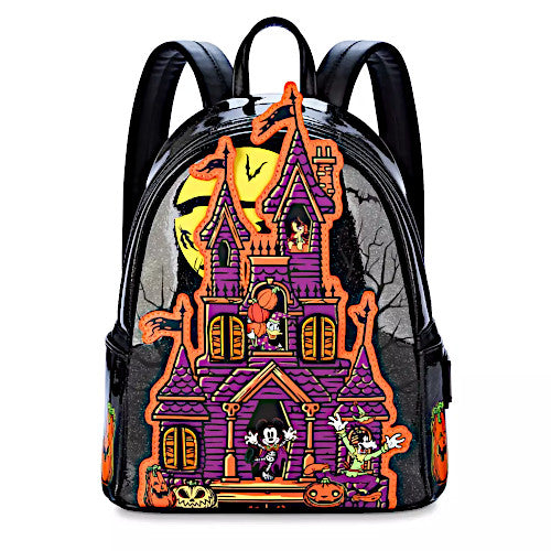 Loungefly Disney Parks Halloween Mickey Mouse & Friends Haunted House Mini Backpack
