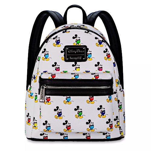 Loungefly Disney Parks Mickey Mouse Classic Standing AOP Mini Backpack