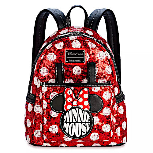 Loungefly Disney Parks Minnie Mouse Sequin Polka Dot Mini Backpack