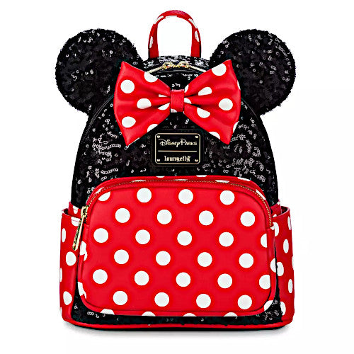Loungefly Disney Parks Minnie Mouse Sequins & Polka Dots Mini Backpack
