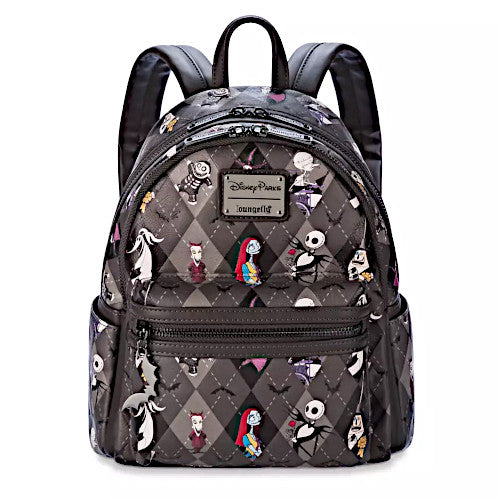 Loungefly Disney Parks The Nightmare Before Christmas Character AOP Mini Backpack
