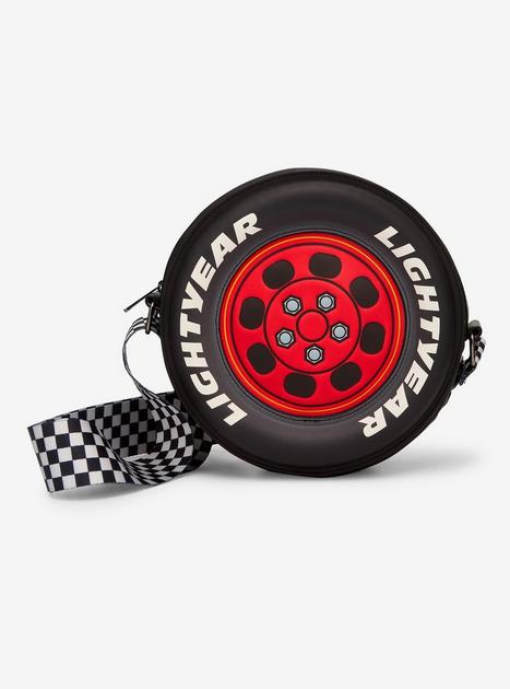Loungefly Disney Pixar Cars Lightning McQueen Tire Figural Crossbody Bag