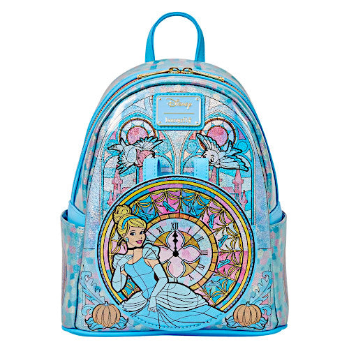 Loungefly Disney Princess Stained Glass Collection Cinderella Mini Backpack With Ear Attachment