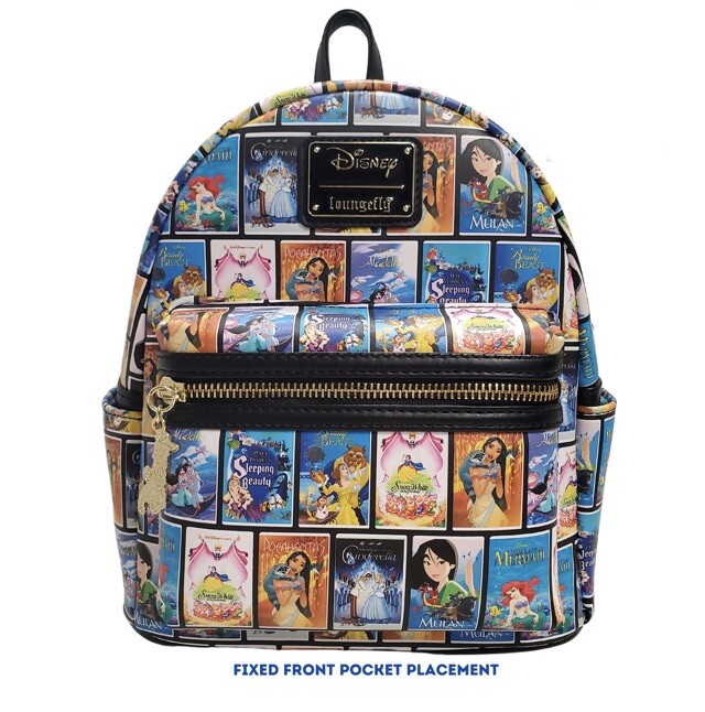 Loungefly Disney Princess VHS Tapes Mini Backpack
