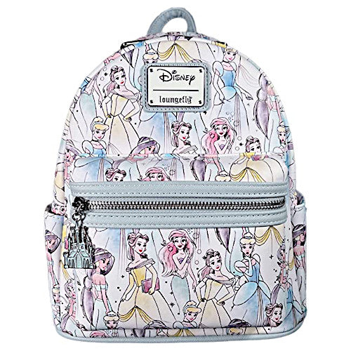 Loungefly Disney Princesses Pastel Sketch AOP Mini Backpack