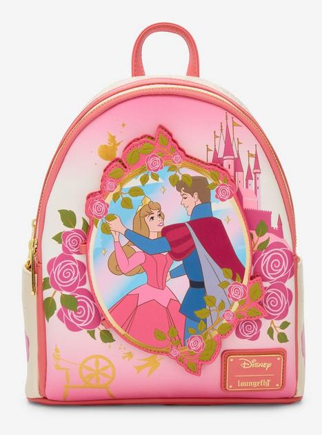 Loungefly Disney Sleeping Beauty Aurora Floral Magnetic Door Mini Backpack