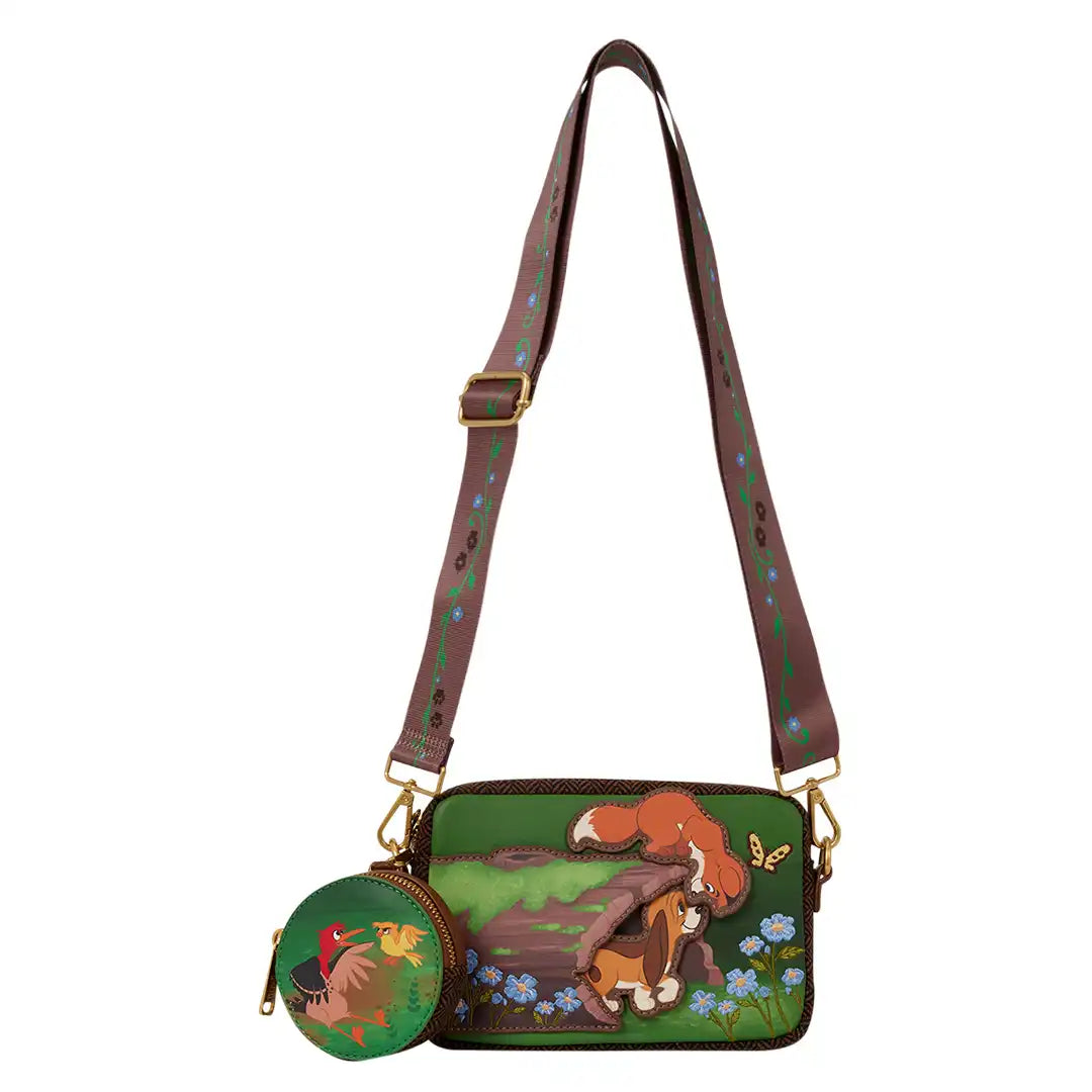 Loungefly Disney The Fox and the Hound Tod & Copper Sling Crossbody Ba