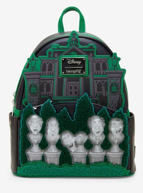 Loungefly Disney The Haunted Mansion Singing Busts Glow-in-the-Dark Lenticular Mini Backpack