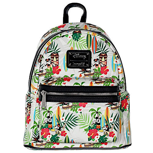 Loungefly Disney Tropical Mickey And Minnie Mouse Mini Backpack