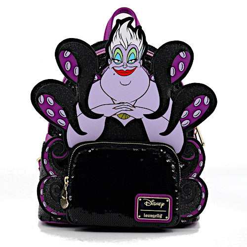 Loungefly Disney Villains Ursula Sequin Cosplay Mini Backpack