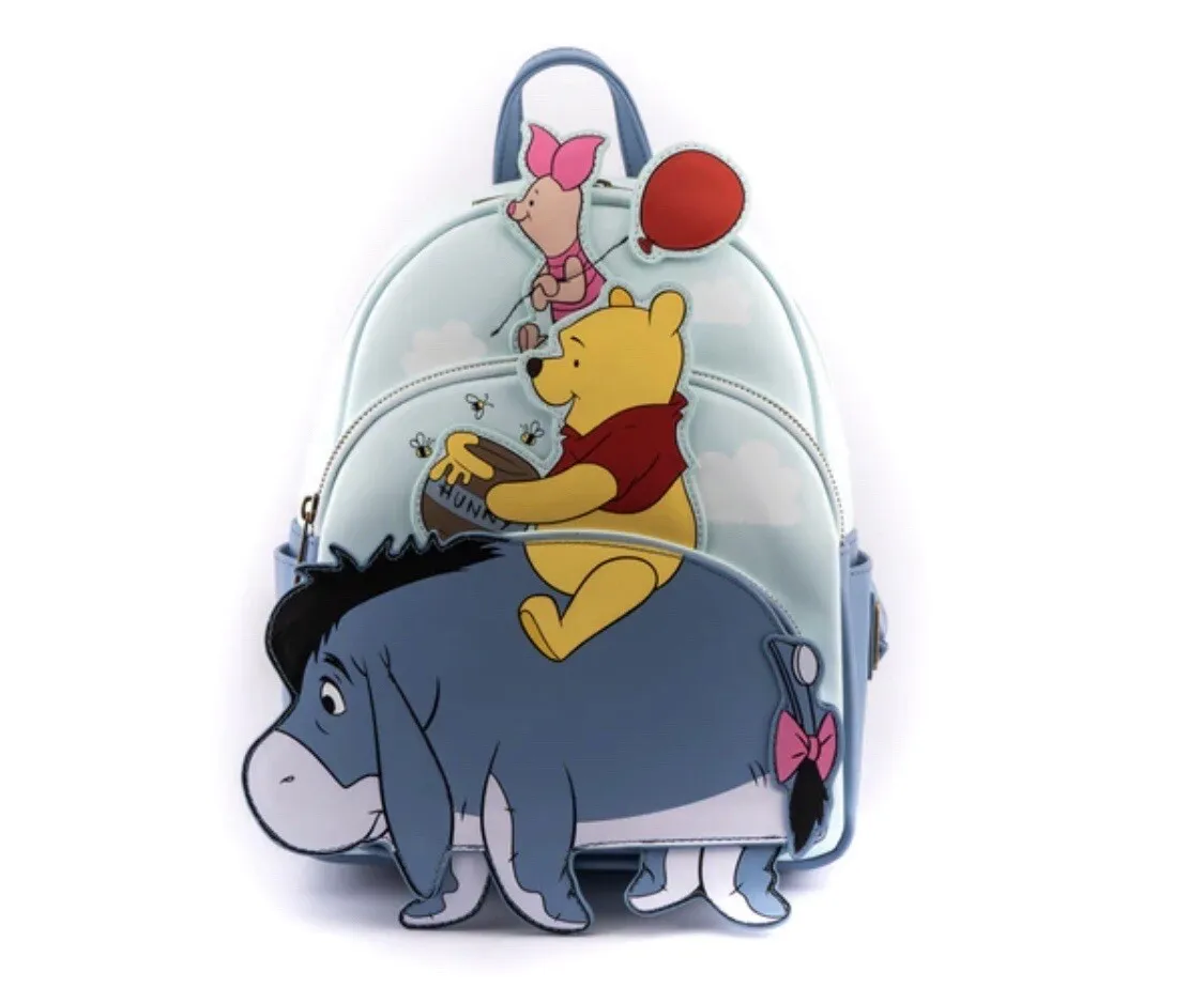 Loungefly Disney Winnie the Pooh 95th Anniversary Triple Pocket Mini Backpack