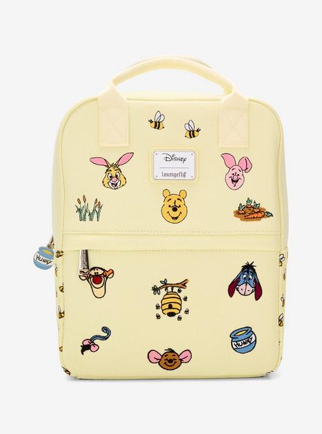 Loungefly Disney Winnie the Pooh Embroidered Characters Canvas Mini Backpack