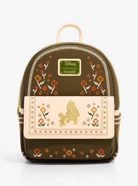 Loungefly Disney Winnie the Pooh Floral Cross Stitch Mini Backpack