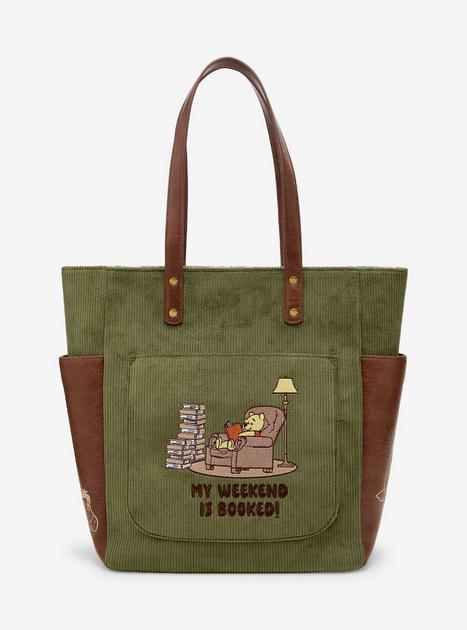 Loungefly Disney Winnie the Pooh My Weekend Is Booked Corduroy Tote Bag