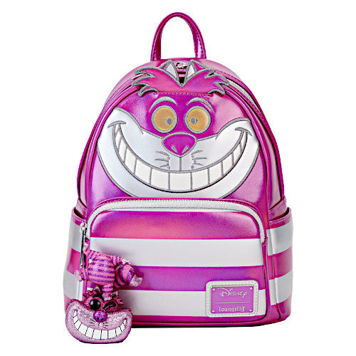 Loungefly Disney100 Platinum Cheshire Cat Cosplay Pop! & Mini Backpack Bundle
