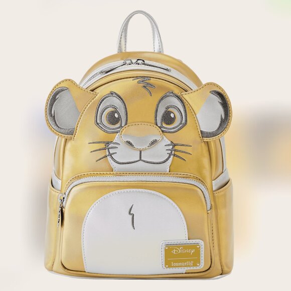Loungefly Disney100 Platinum Simba Cosplay Mini Backpack
