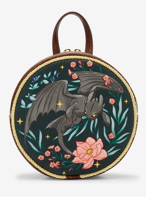 Loungefly DreamWorks How To Train Your Dragon Toothless Floral Mini Backpack