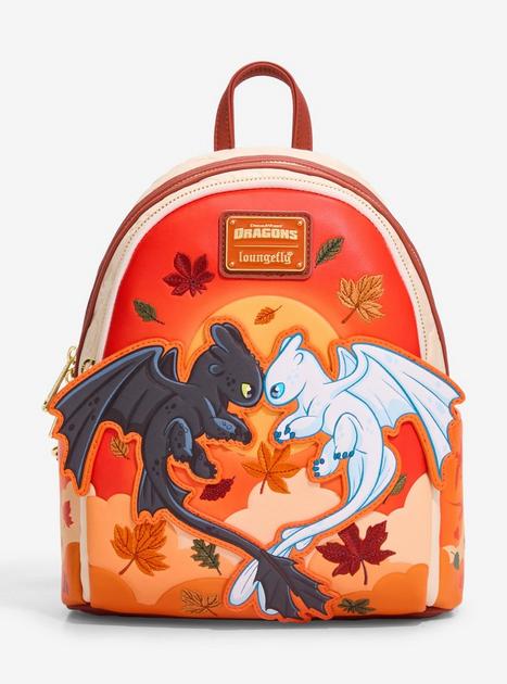 Loungefly DreamWorks How to Train Your Dragon Toothless & Light Fury Autumn Mini Backpack