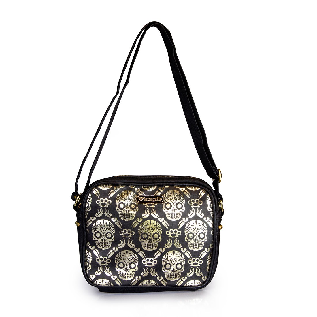 Loungefly Gold Metallic Print Crossbody Bag