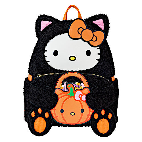 Loungefly Halloween Hello Kitty In Cat Costume Sherpa Glow Mini Backpack