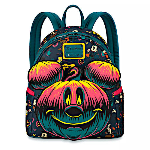 Loungefly Halloween Mickey Mouse Pumpkin Glow Mini Backpack